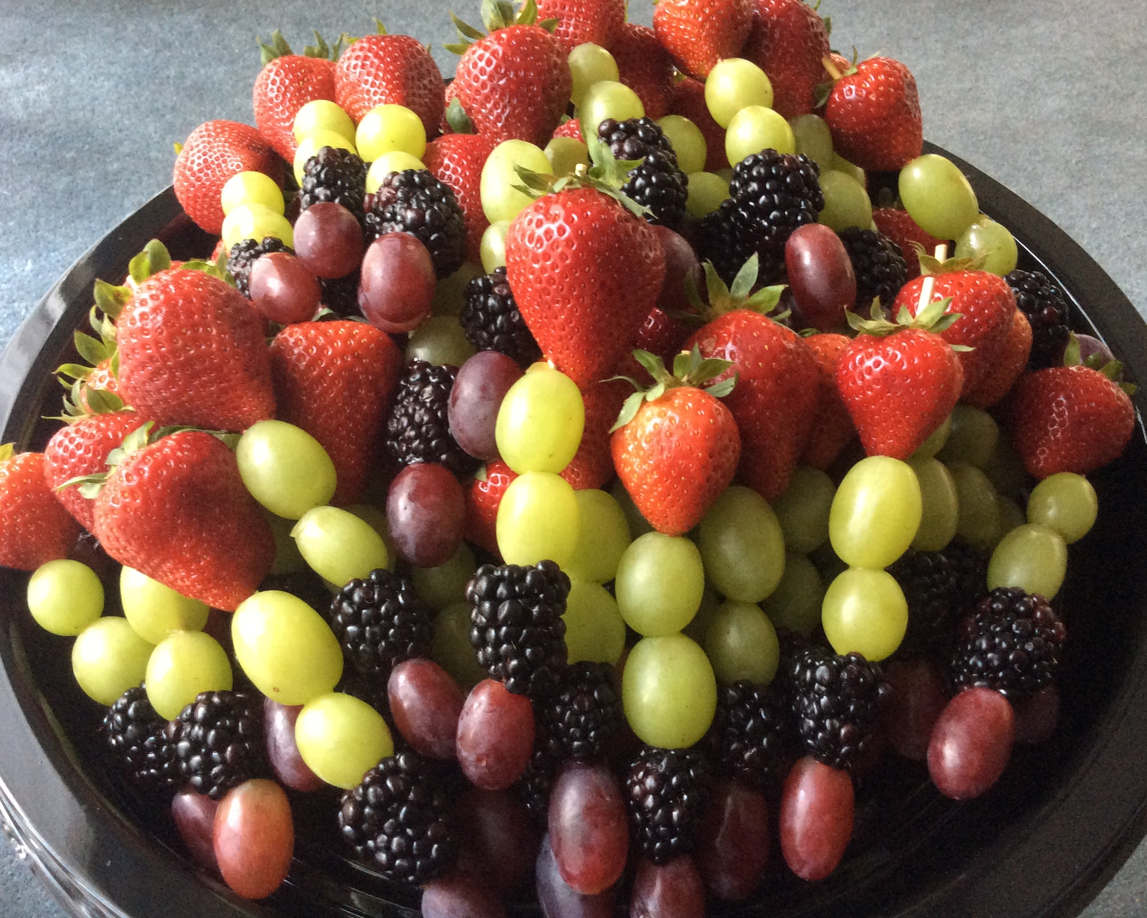 Fruit kabob platter
