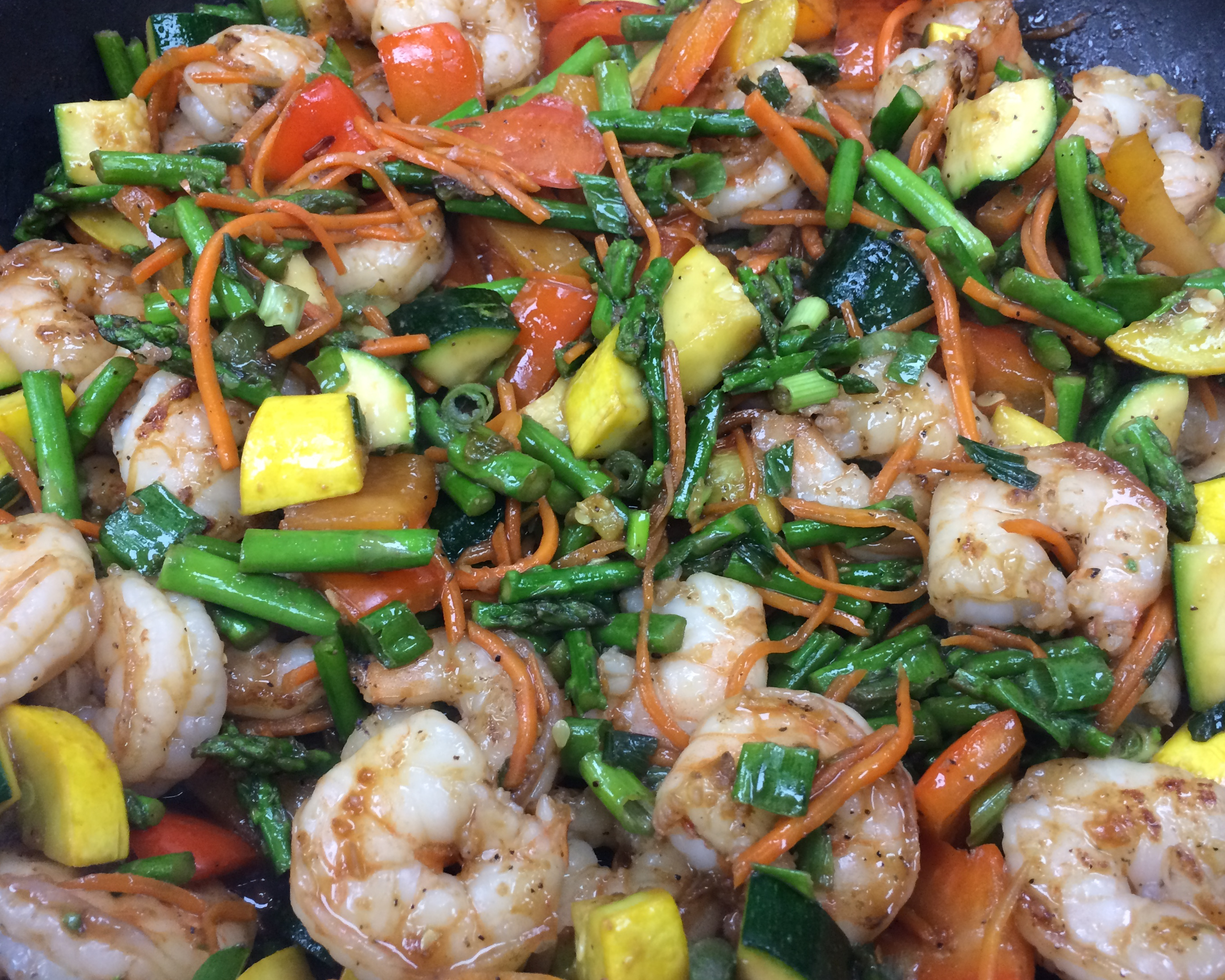 Shrimp and vegetable stir-fry