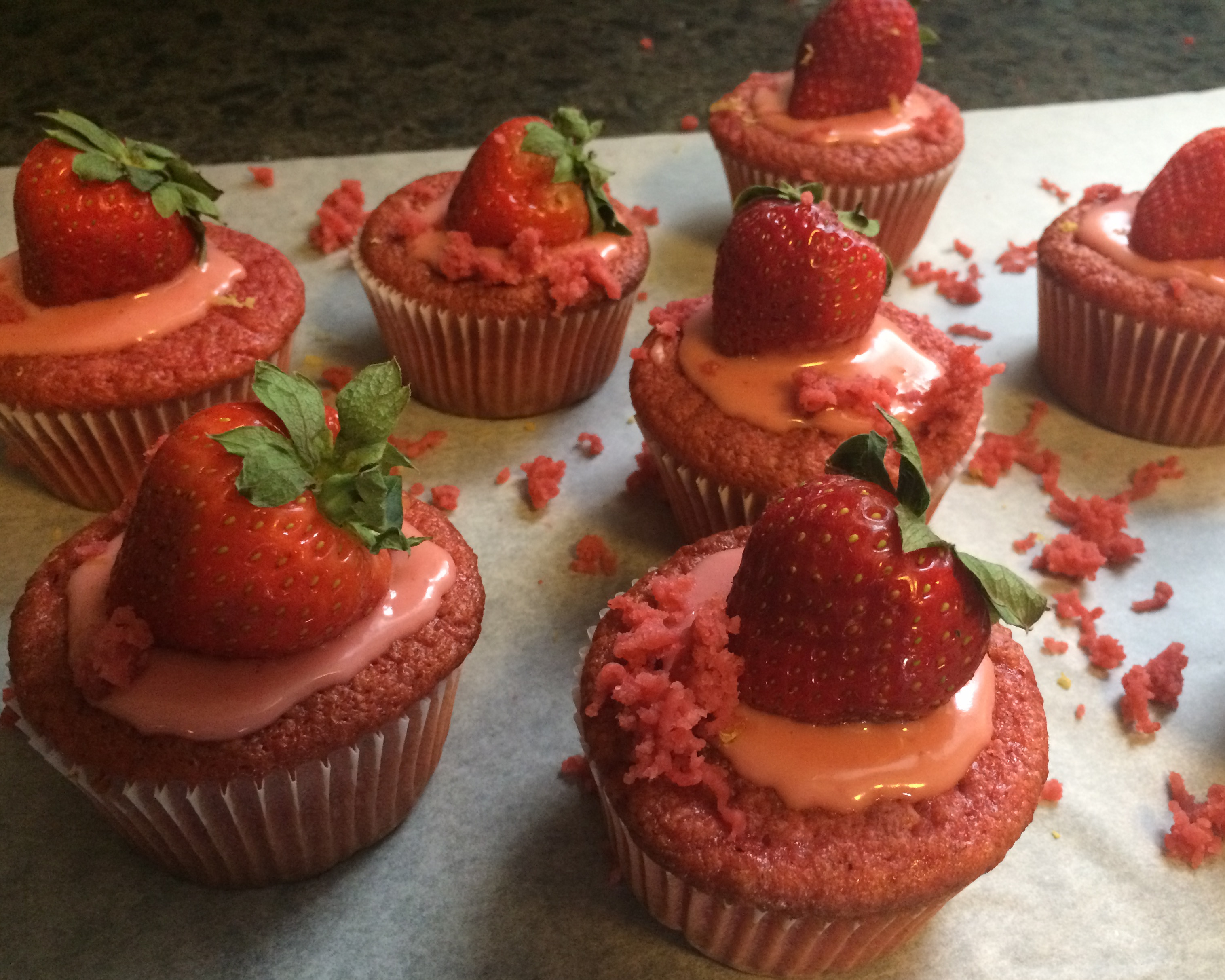 Strawberry cupcakes